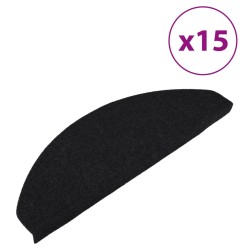 Stufenmatten Selbstklebend 15 Stk. 65x22,5x3,5 cm Schwarz