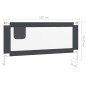 Kleinkind-Bettschutzgitter Dunkelgrau 180x25 cm Stoff Kleinkind-Bettschutzgitter Dunkelgrau 180x25 cm Stoff