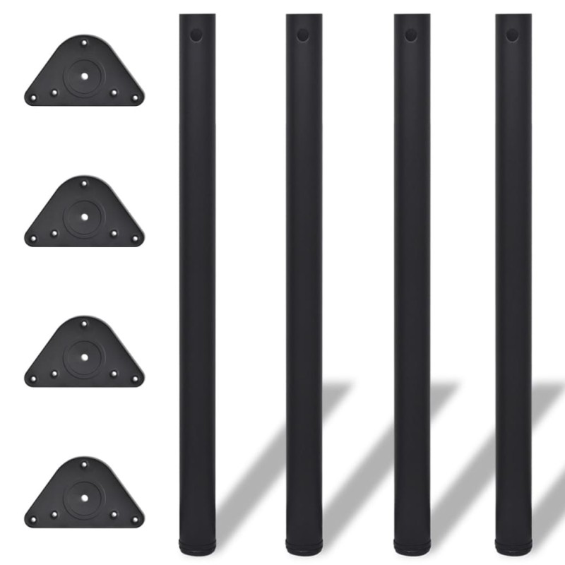 4 höhenverstellbare Tischbeine Schwarz 870 mm 4 höhenverstellbare Tischbeine Schwarz 870 mm