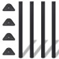 4 höhenverstellbare Tischbeine Schwarz 870 mm 4 höhenverstellbare Tischbeine Schwarz 870 mm