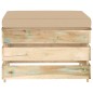 Modulare Ottomane mit Kissen Grün Imprägniertes Holz Modulare Ottomane mit Kissen Grün Imprägniertes Holz
