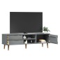 vidaXL TV-Schrank MOLDE Grau 158x40x49 cm Massivholz Kiefer vidaXL TV-Schrank MOLDE Grau 158x40x49 cm Massivholz Kiefer