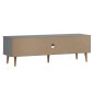 vidaXL TV-Schrank MOLDE Grau 158x40x49 cm Massivholz Kiefer vidaXL TV-Schrank MOLDE Grau 158x40x49 cm Massivholz Kiefer