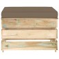 vidaXL Modulare Ottomane mit Kissen Grün Imprägniertes Holz vidaXL Modulare Ottomane mit Kissen Grün Imprägniertes Holz