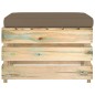 vidaXL Modulare Ottomane mit Kissen Grün Imprägniertes Holz vidaXL Modulare Ottomane mit Kissen Grün Imprägniertes Holz