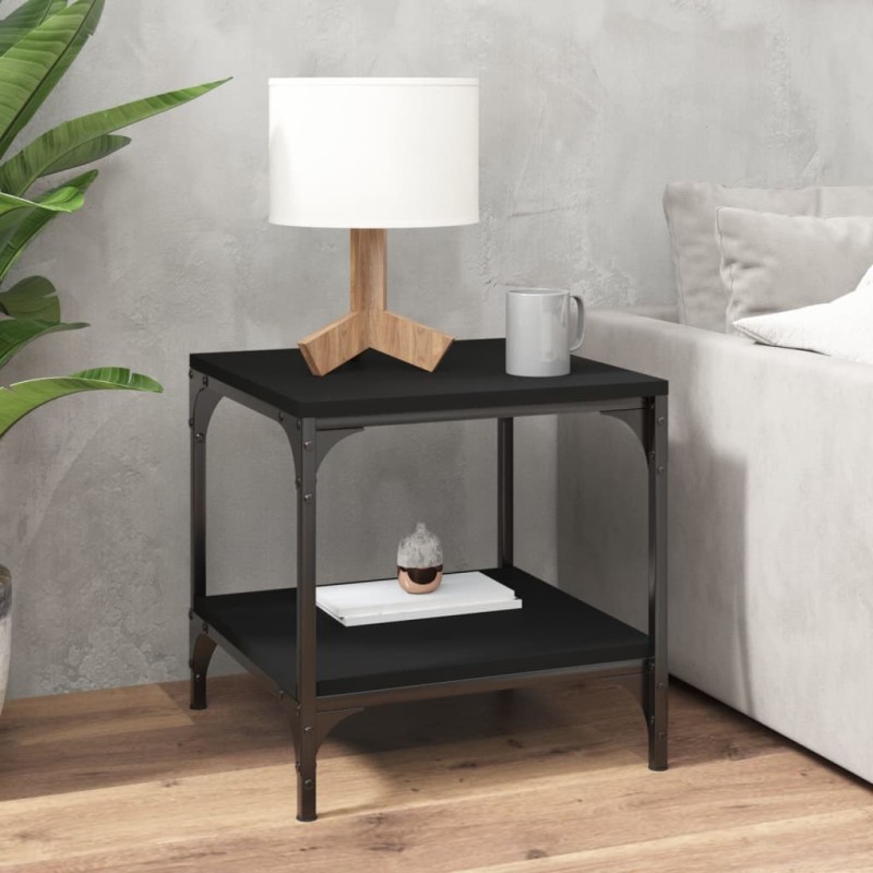 Couchtisch Schwarz 50x50x40 cm Holzwerkstoff Couchtisch Schwarz 50x50x40 cm Holzwerkstoff