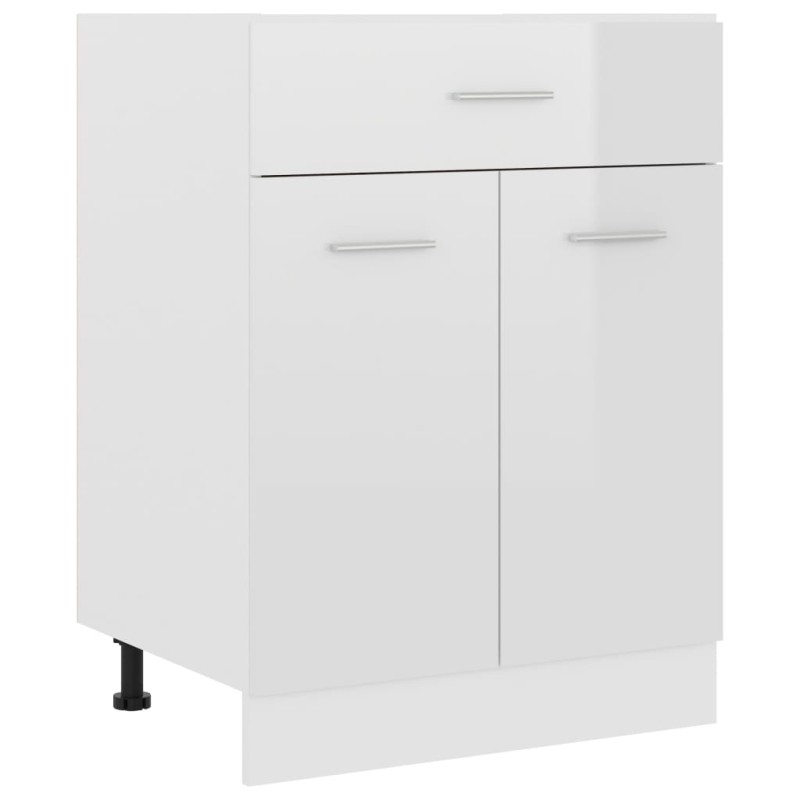 vidaXL Schubunterschrank Hochglanz-Weiß 60x46x81,5 cm Holzwerkstoff vidaXL Schubunterschrank Hochglanz-Weiß 60x46x81,5 cm Holzwerkstoff