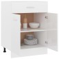 vidaXL Schubunterschrank Hochglanz-Weiß 60x46x81,5 cm Holzwerkstoff vidaXL Schubunterschrank Hochglanz-Weiß 60x46x81,5 cm Holzwerkstoff