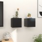 TV-Wandschränke 2 Stk. Schwarz 30,5x30x30 cm TV-Wandschränke 2 Stk. Schwarz 30,5x30x30 cm