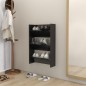 vidaXL Wand-Schuhschrank Hochglanz-Schwarz 60x18x90 cm Holzwerkstoff vidaXL Wand-Schuhschrank Hochglanz-Schwarz 60x18x90 cm Holzwerkstoff
