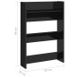 vidaXL Wand-Schuhschrank Hochglanz-Schwarz 60x18x90 cm Holzwerkstoff vidaXL Wand-Schuhschrank Hochglanz-Schwarz 60x18x90 cm Holzwerkstoff