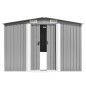 Gartenhaus 257x298x178 cm Metall Grau Gartenhaus 257x298x178 cm Metall Grau