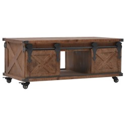 Couchtisch Tannenholz Massiv 91 x 51 x 38 cm Braun