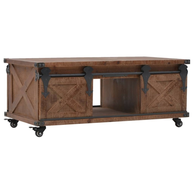 Couchtisch Tannenholz Massiv 91 x 51 x 38 cm Braun Couchtisch Tannenholz Massiv 91 x 51 x 38 cm Braun