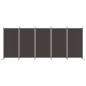 vidaXL 5-tlg. Paravent Braun 433x180 cm Stoff vidaXL 5-tlg. Paravent Braun 433x180 cm Stoff