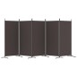 vidaXL 5-tlg. Paravent Braun 433x180 cm Stoff vidaXL 5-tlg. Paravent Braun 433x180 cm Stoff