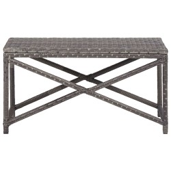 vidaXL Gartenbank 80 cm Poly Rattan Grau