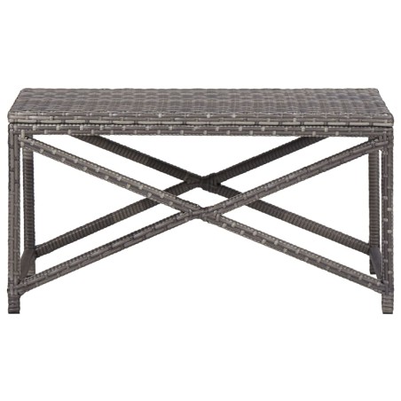 vidaXL Gartenbank 80 cm Poly Rattan Grau