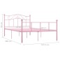 Bettgestell Rosa Metall 120x200 cm Bettgestell Rosa Metall 120x200 cm