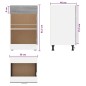 Unterschrank mit Schublade Grau Sonoma 50x46x81,5 cm Unterschrank mit Schublade Grau Sonoma 50x46x81,5 cm