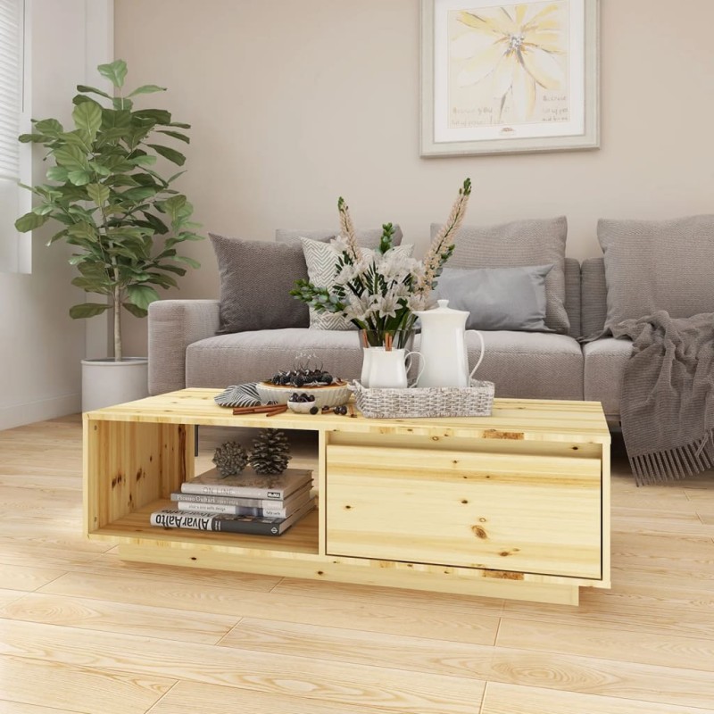 Couchtisch 110x50x33,5 cm Massivholz Tanne Couchtisch 110x50x33,5 cm Massivholz Tanne