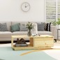 Couchtisch 110x50x33,5 cm Massivholz Tanne Couchtisch 110x50x33,5 cm Massivholz Tanne
