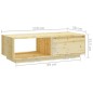 Couchtisch 110x50x33,5 cm Massivholz Tanne Couchtisch 110x50x33,5 cm Massivholz Tanne