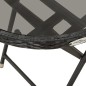 vidaXL Beistelltisch Schwarz 60 cm Poly Rattan und Hartglas vidaXL Beistelltisch Schwarz 60 cm Poly Rattan und Hartglas