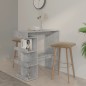 Bartisch mit Regal Betongrau 100x50x101,5 cm Holzwerkstoff Bartisch mit Regal Betongrau 100x50x101,5 cm Holzwerkstoff