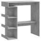 Bartisch mit Regal Betongrau 100x50x101,5 cm Holzwerkstoff Bartisch mit Regal Betongrau 100x50x101,5 cm Holzwerkstoff