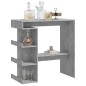 Bartisch mit Regal Betongrau 100x50x101,5 cm Holzwerkstoff Bartisch mit Regal Betongrau 100x50x101,5 cm Holzwerkstoff