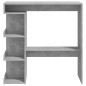 Bartisch mit Regal Betongrau 100x50x101,5 cm Holzwerkstoff Bartisch mit Regal Betongrau 100x50x101,5 cm Holzwerkstoff