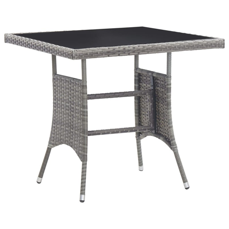 Gartentisch Anthrazit 80 x 80 x 74 cm Poly Rattan Gartentisch Anthrazit 80 x 80 x 74 cm Poly Rattan