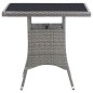 Gartentisch Anthrazit 80 x 80 x 74 cm Poly Rattan Gartentisch Anthrazit 80 x 80 x 74 cm Poly Rattan