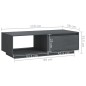 Couchtisch Grau 110x50x33,5 cm Massivholz Kiefer Couchtisch Grau 110x50x33,5 cm Massivholz Kiefer