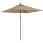 Sonnenschirm mit Holzmast Taupe 198x198x231 cm Sonnenschirm mit Holzmast Taupe 198x198x231 cm