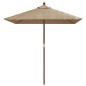 Sonnenschirm mit Holzmast Taupe 198x198x231 cm Sonnenschirm mit Holzmast Taupe 198x198x231 cm