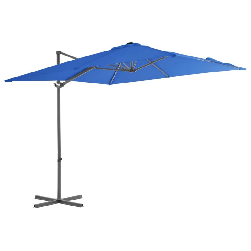 vidaXL Ampelschirm mit Stahlmast Azurblau 250x250 cm vidaXL Ampelschirm mit Stahlmast Azurblau 250x250 cm