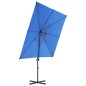 vidaXL Ampelschirm mit Stahlmast Azurblau 250x250 cm vidaXL Ampelschirm mit Stahlmast Azurblau 250x250 cm