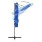 vidaXL Ampelschirm mit Stahlmast Azurblau 250x250 cm vidaXL Ampelschirm mit Stahlmast Azurblau 250x250 cm