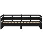 Tagesbett Ausziehbar Schwarz Massivholz Kiefer 2x(80x200) cm Tagesbett Ausziehbar Schwarz Massivholz Kiefer 2x(80x200) cm