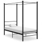 vidaXL Himmelbett Schwarz Metall 90x200 cm vidaXL Himmelbett Schwarz Metall 90x200 cm