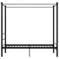 vidaXL Himmelbett Schwarz Metall 90x200 cm vidaXL Himmelbett Schwarz Metall 90x200 cm