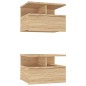 Nachttische 2Stk. Hängend Sonoma-Eiche 40x31x27cm Holzwerkstoff Nachttische 2Stk. Hängend Sonoma-Eiche 40x31x27cm Holzwerkstoff