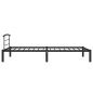 Bettgestell Schwarz Metall 100x200 cm Bettgestell Schwarz Metall 100x200 cm