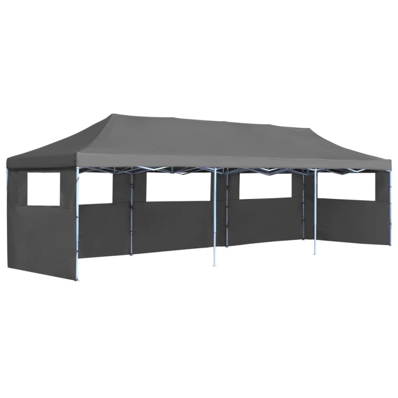 Faltzelt Partyzelt Pop-Up mit 5 Seitenwänden 3x9 m Anthrazit Faltzelt Partyzelt Pop-Up mit 5 Seitenwänden 3x9 m Anthrazit