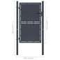 vidaXL Gartentor Stahl 100 x 150 cm Anthrazit vidaXL Gartentor Stahl 100 x 150 cm Anthrazit