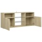 TV-Schrank mit LED-Leuchten Sonoma-Eiche 120x30x50 cm TV-Schrank mit LED-Leuchten Sonoma-Eiche 120x30x50 cm