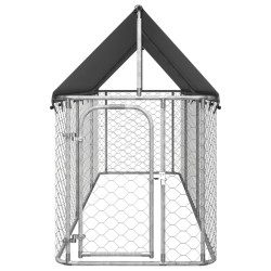 vidaXL Outdoor-Hundezwinger mit Dach 400x100x150 cm