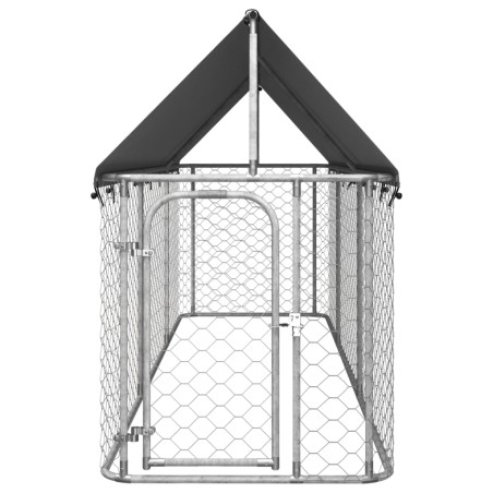 vidaXL Outdoor-Hundezwinger mit Dach 400x100x150 cm